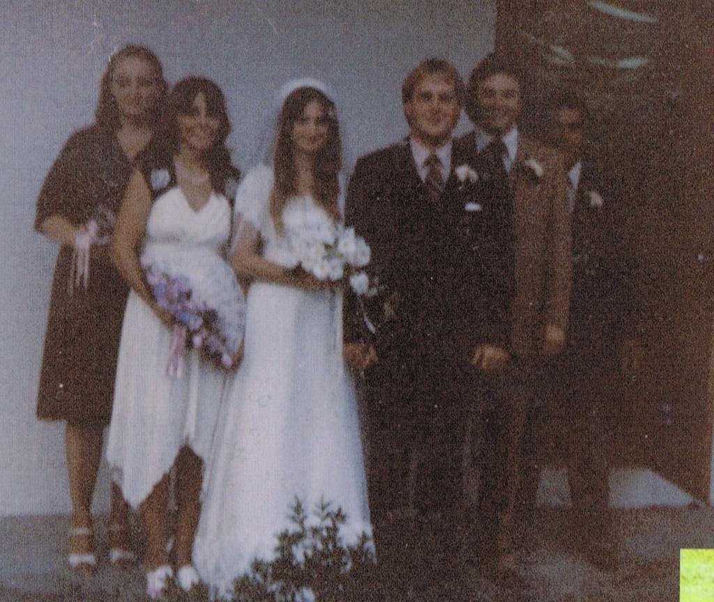 Wedding party group photo